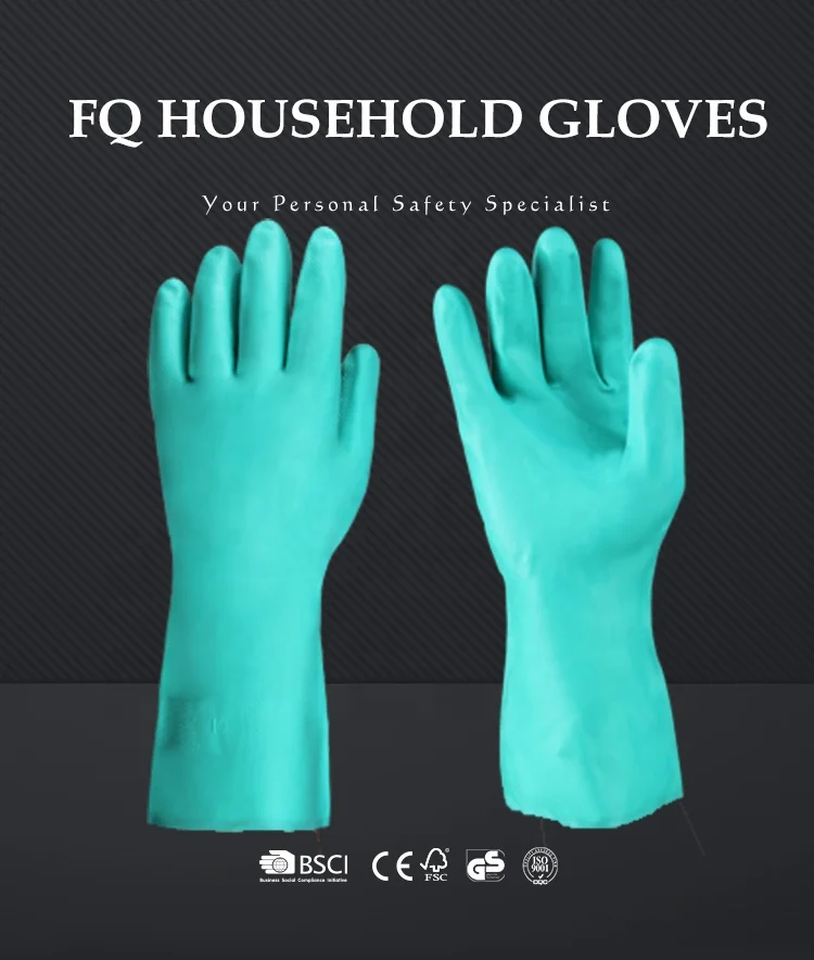 Fqglove Guanti 15mil Green Nitrile Chemical Resistant Household