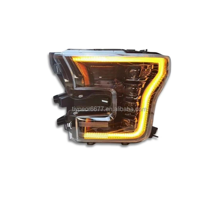 product tiypeor new modified led car accessories for ford f 150 raptor 2015   2020 headlamp headlights led lens american version-4