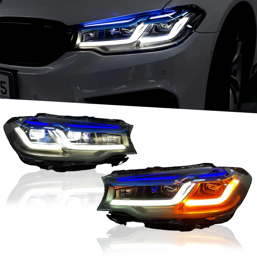 2017-2020 G30 F90 Pre-LCI Upgrade G30 LCI M5 Styles White/Yellow Headlight for BMW 5 Series 520i 530i 540i