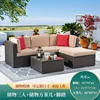 Flat triple coffee table foot storage khaki pad