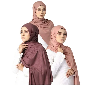 Fashion Cheap Islamic Women Jersey Soft Cotton Scarf Hijab Stretchy Muslim Plain Hijab Scarf