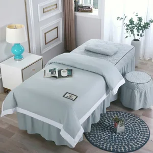 Beauty Bedspread 5-piece Set Double-sided  Thickened Solid Color Simple Beauty Salon Massage Single Bed Cover New
