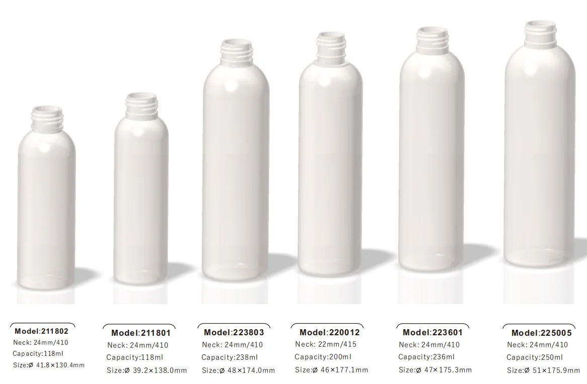 300ml to 650ml HDPE Plastic Green Round Bottle Body Wash and Body Lotion Packaging for Cosmetic Plastic Containers