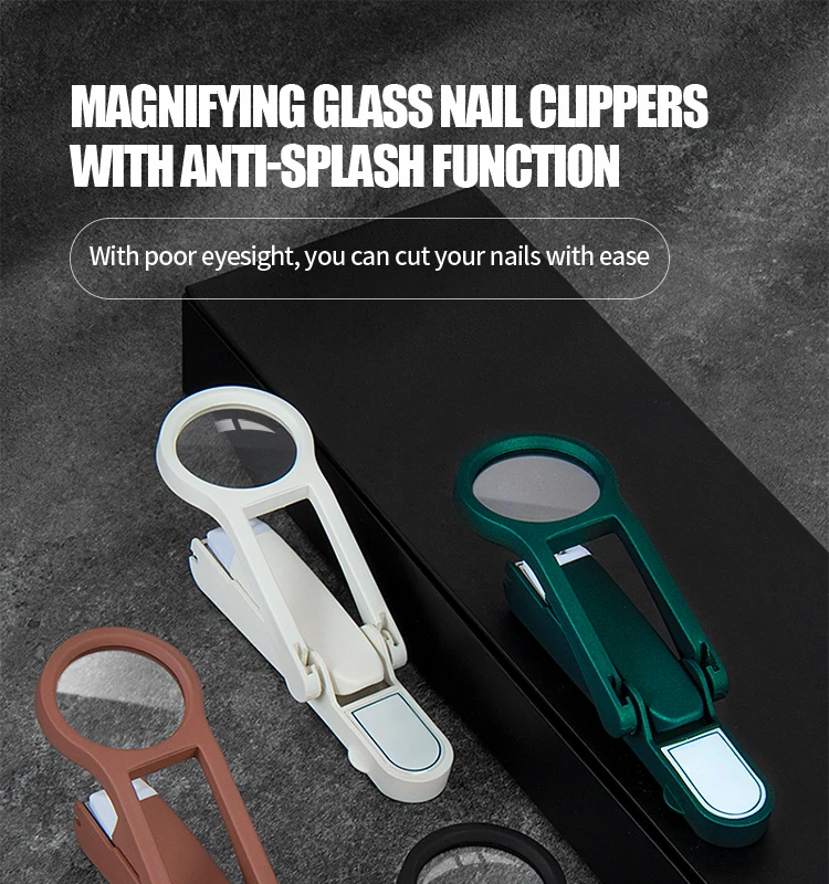 Stainless Steel Magnifying Glass for the Elderly Special Anti-splash Special Thick Hard Nail Clippers Special Thick Hard Nails