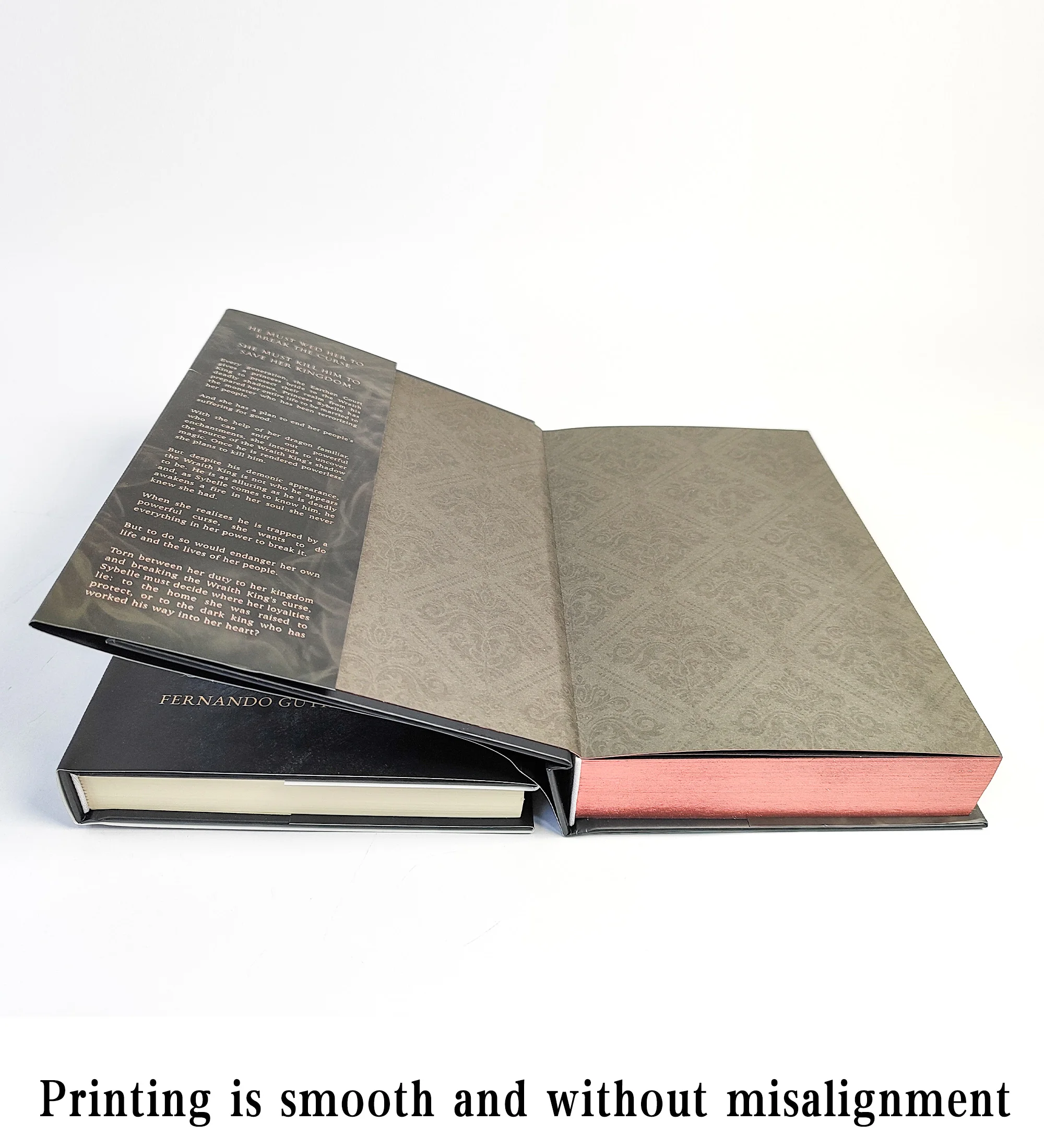 Custom Independent Publisher Romantic Fiction Novel Book Printing Service with Spray Edges Hardcover Book with Dust Jacket factory