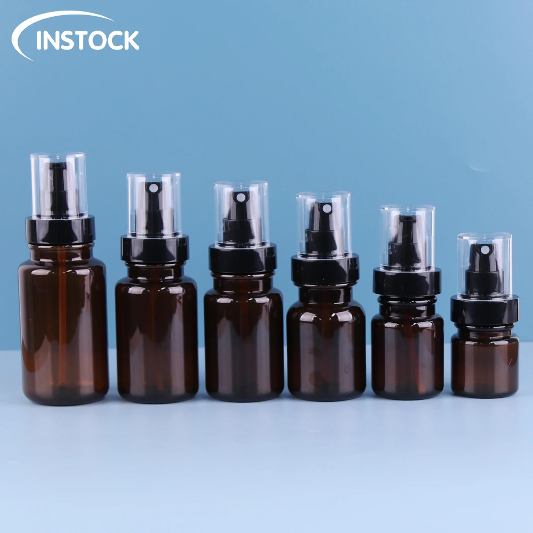 40/60/80/100/120/160ml Round Spray Bottle Empty Reagent Pump Bottle Cream Serum Cosmetic Skincare Plastic Lotion Pump