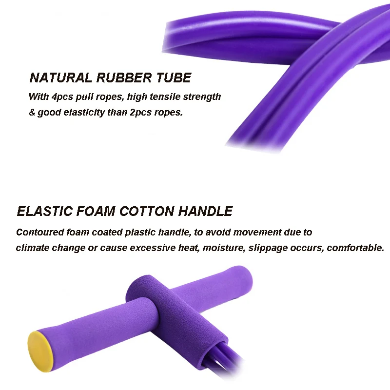 Elastic Sit up Pull Rope with Foot Pedal Fitness Equipment Exerciser Yoga Sit up Trainer