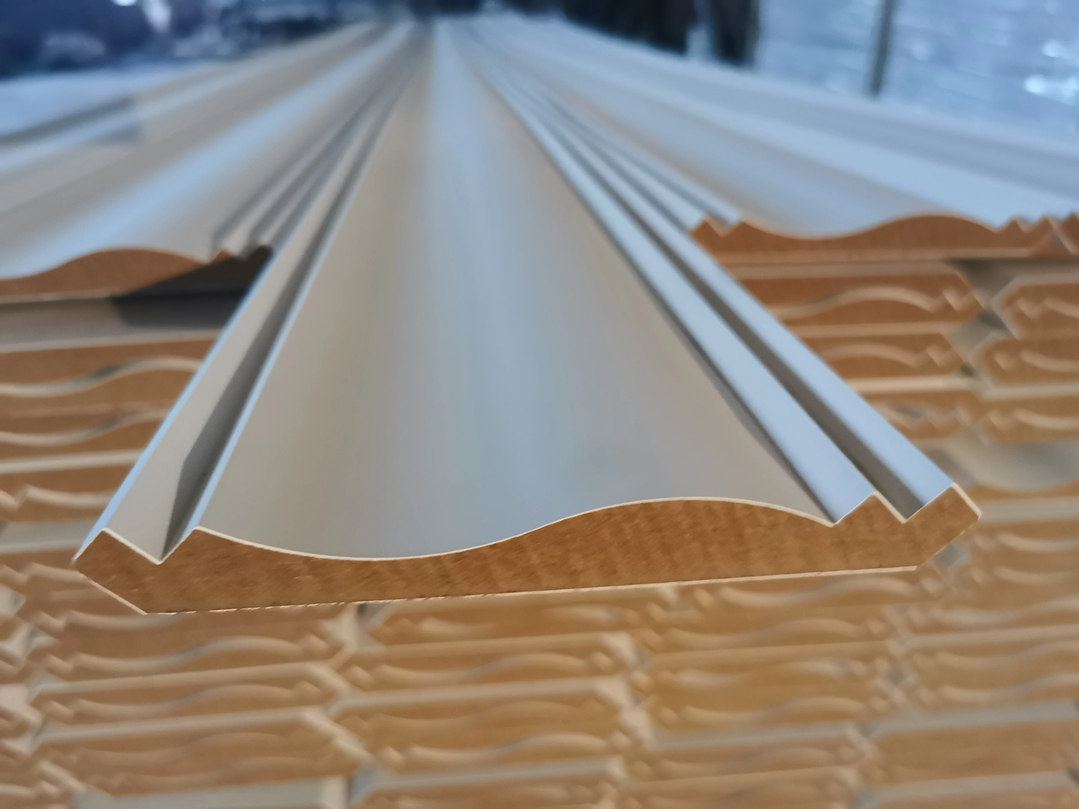 Solid Wooden Cove Crown Moulding Wood Cornice