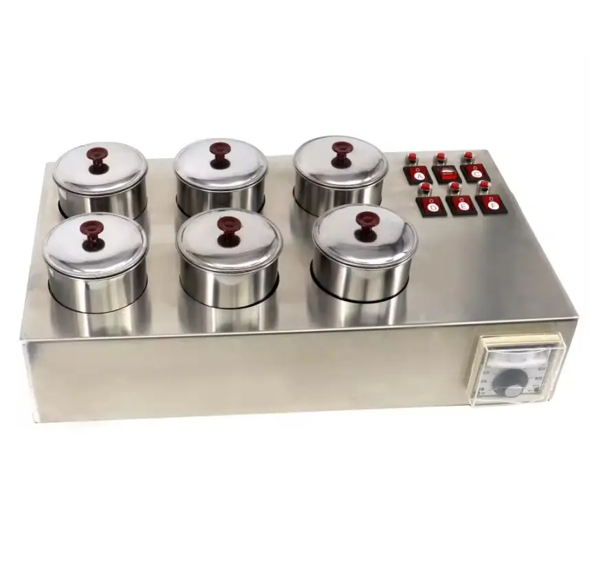 Optical Lens Dyeing Machine Lenses Tinting Bath with 6 Cups Eyeglasses Lens Dyeing Machine