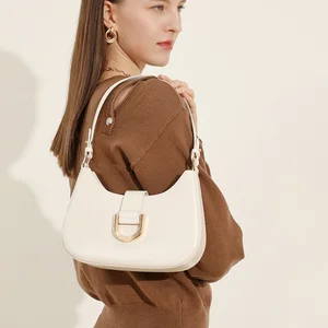 Wholesale Customize Fashionable Women's Cowhide Cross-Body Bag Zip Closure Genuine Leather Handbags for Women