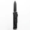 Black handle, black blade, double-edged