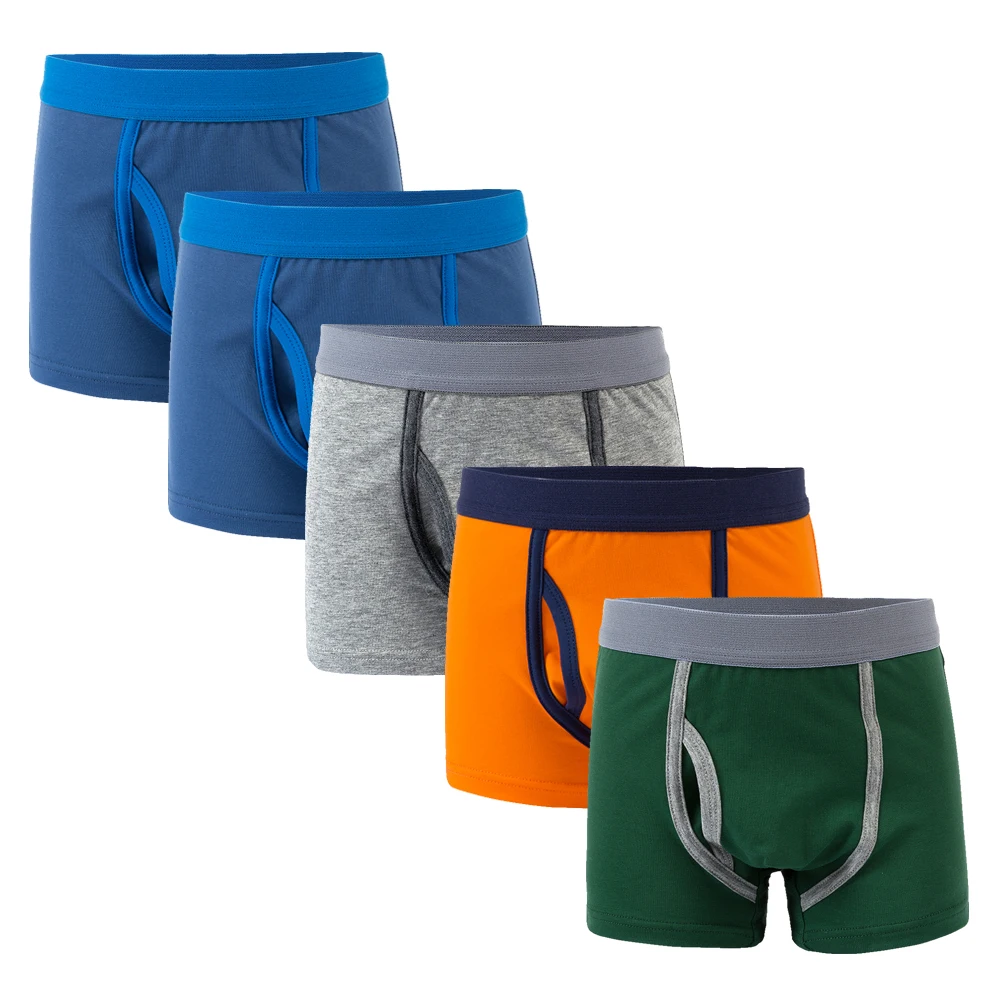 2-8 Years Old Boys Character Boxer Briefs Vibrant Colors Underwear 5 Pack