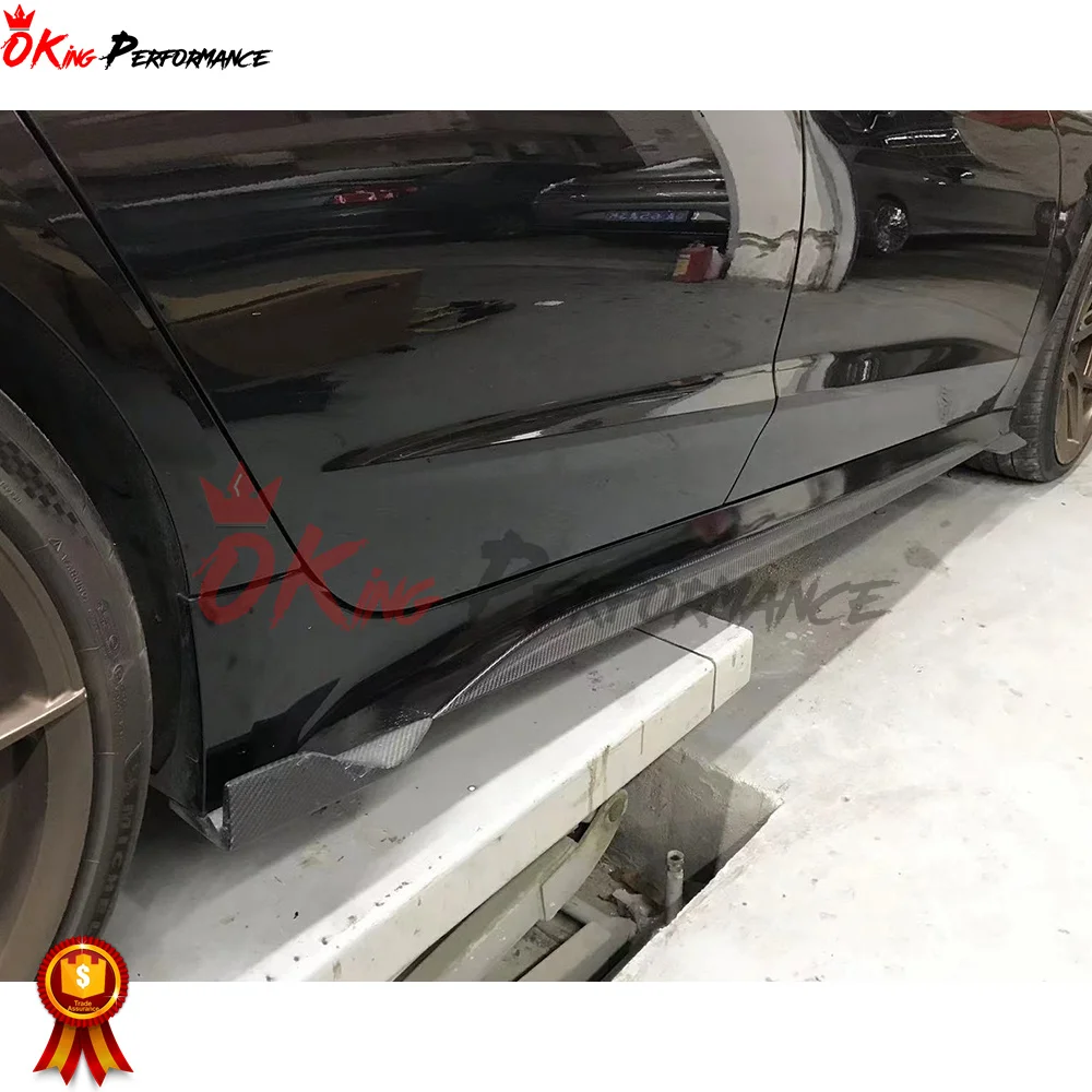 Yüksek Kaliteli Yl Stil Karbon Fiber Yan Etek Uzatma Audi A7 C8 2019-2021 - Buy