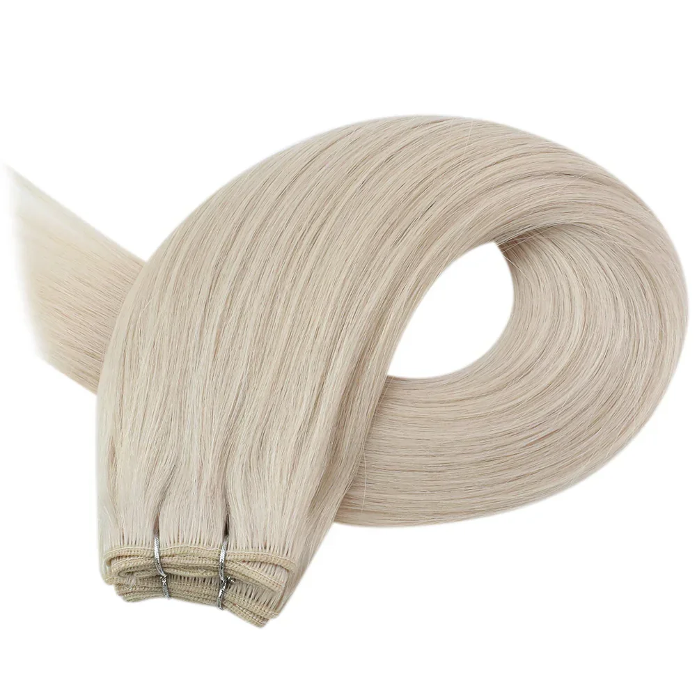 Extension de cheveux vierges à coudre LaaVoo pour femmes 100 % vrais cheveux humains_voghion.com