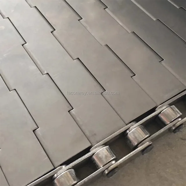 China Factory Price OEM ODM High Quality Food Grade SUS304 316 Hinged Chain Metal Plate Conveyor Belt for Slat Chain Conveyors 3