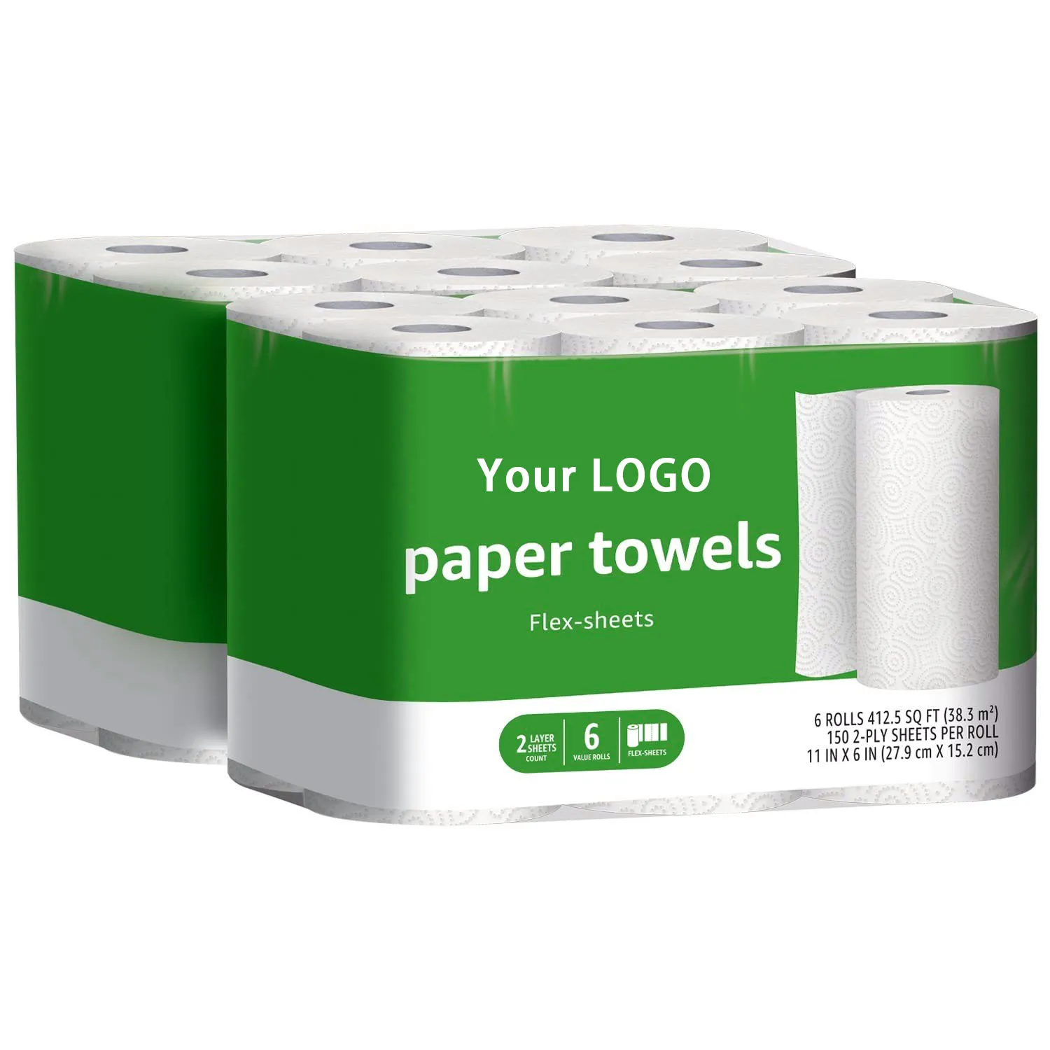Free Sample Soft and Strong 3 Ply Kitchen Paper Towel with Bamboo Pulp and Jumbo Roll