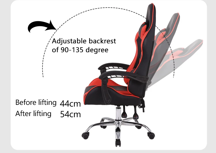 Free Sample Ruibao Ergonomic Recaro Leg Rest Quality Mesh Workstation Massage Racing Blue Computer Rocker Gaming Chair