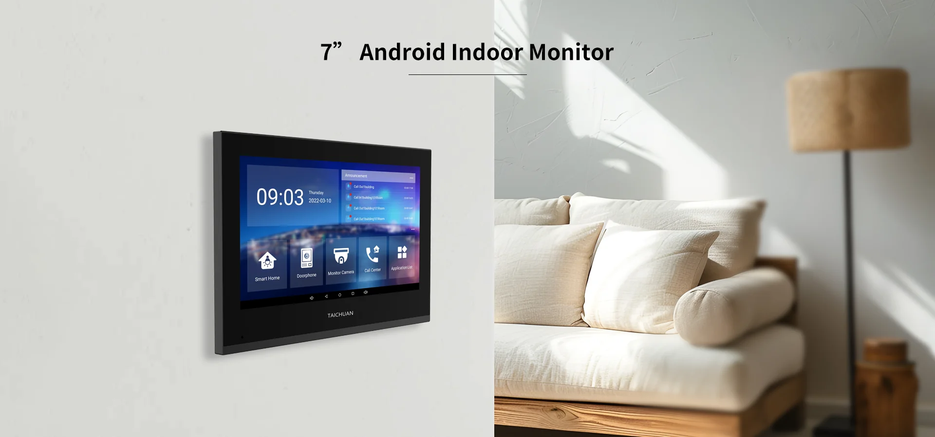 7 Inch Android Tuya Smart Intercom for Multi Apartment Buildings Condo ...