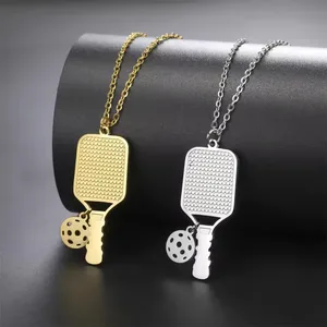 MW Wholesale Pickleball Necklace: Sport Stainless Steel Pendant, Tarnish-Resistant Unisex Jewelry