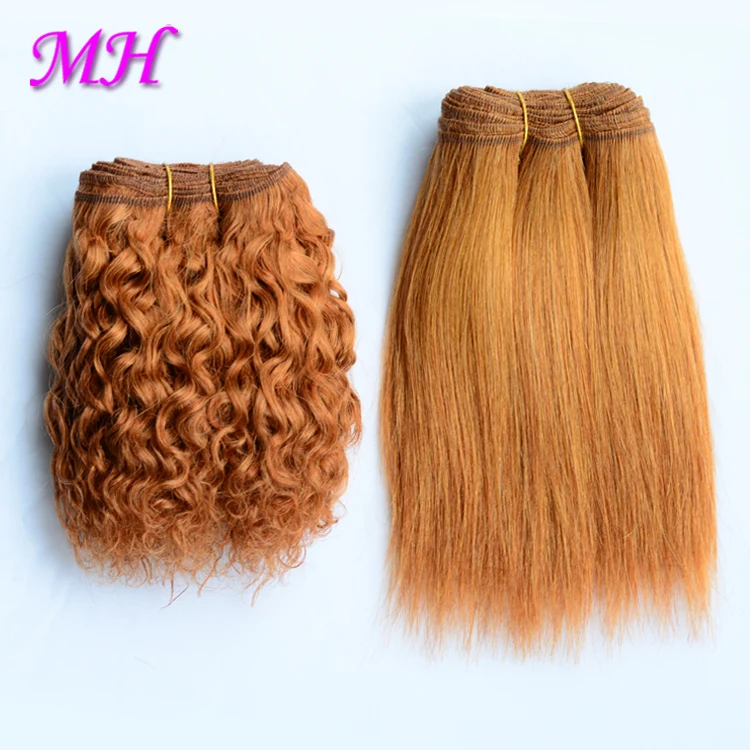 Wholesale Goat Wool Blonde Wave Wig Tresses for Doll Hair Weft Blythe Dyeable Goat Mohair Model Toy Mini Toy