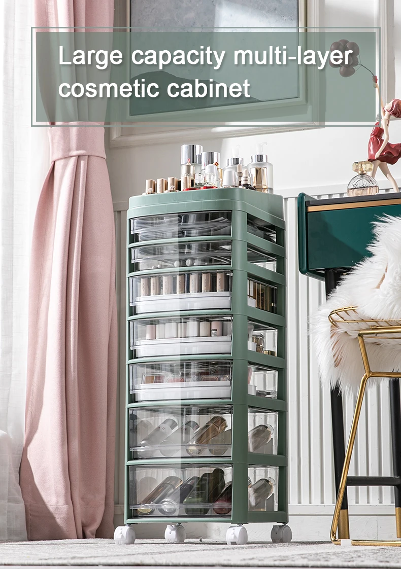 Home Desktop Drawer Big Clear Plastic Makeup Brush Cosmetic Organiser Storage Box