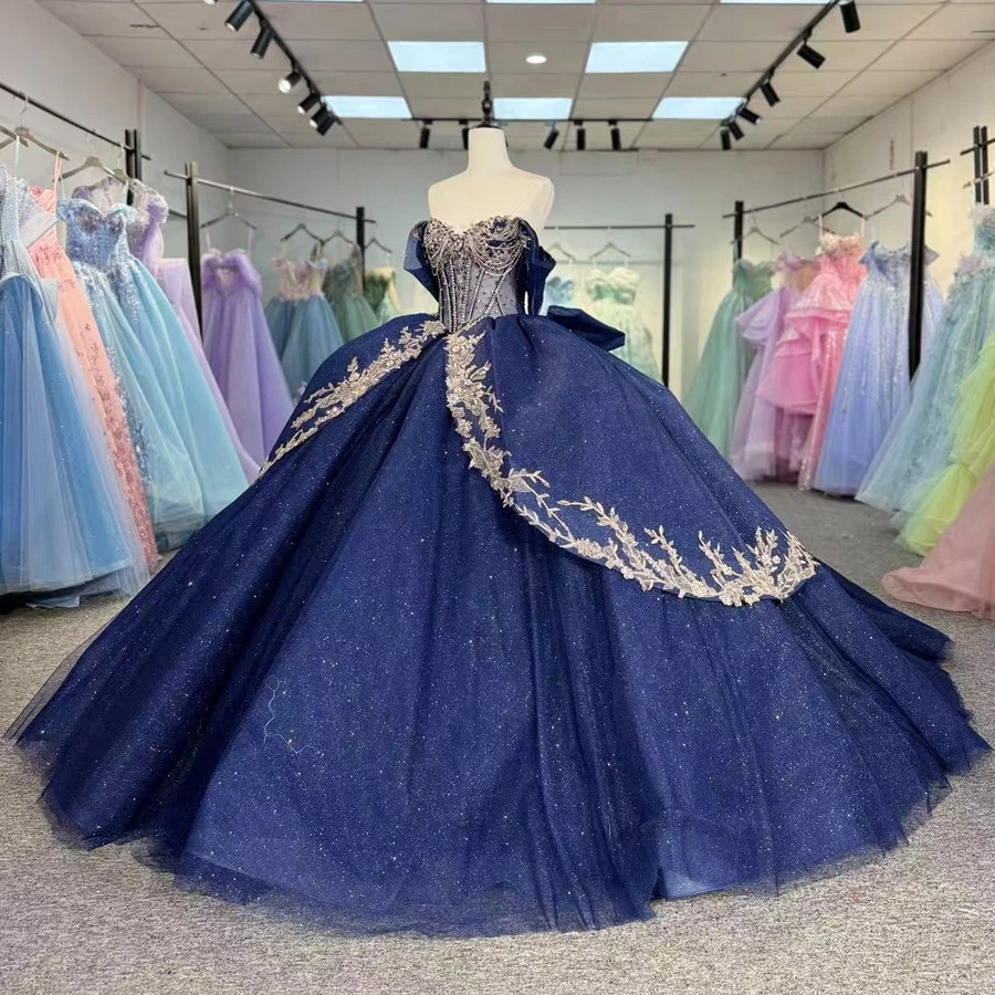 royal blue with silver quince dress A REGAL DRESS FIT FOR A QUEEN * Royal blue & silver accent dress with detachable sleeves #fyp#fyp #viralreelschallenge #explore #explorepage #regal #royal #blue #silver #quince #quinceaera