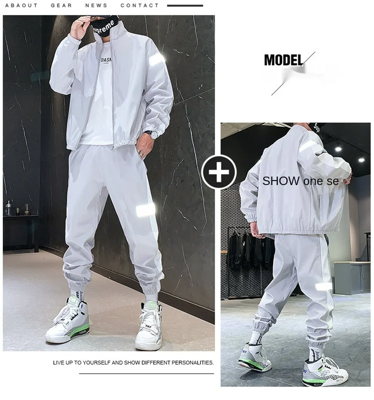 Stylish Men’s Tracksuit with sweatshirt and matching pants for spring and autumn casual wear