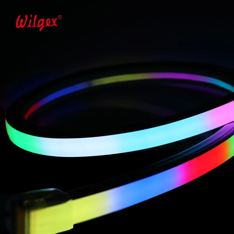 Outdoor Building Lighting Neon Strip Light Supplier Hotel Facade Decoration Neon LED Strip Flex Pixel RGBIC Addressable Neon LED