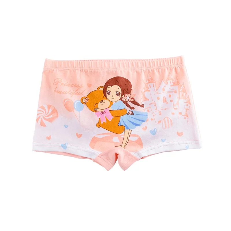Нижнее белье для маленьких девочек; Трусы-боксеры из мягкого органического хлопка с милым рисунком медведя; Нижнее белье для маленьких девочек