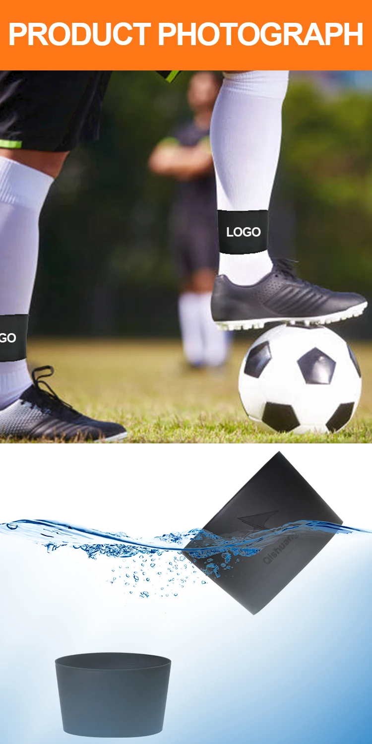 Custom Logo Soccer Shin Guards Strap Silicone Anti Slip Grip Tapes Shin Guard Straps for Men Women Adults Kids
