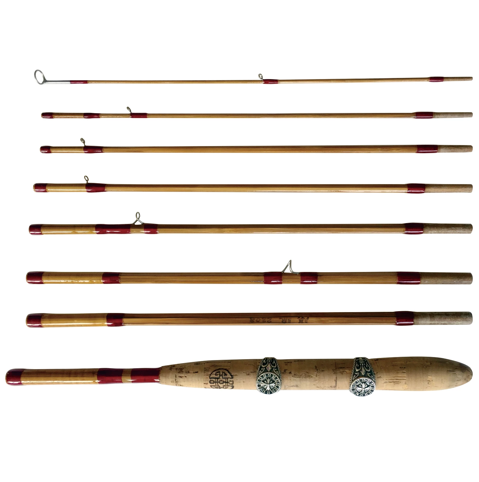 BFR102 Echo Custom logo 8 Sections Trout Fly Bamboo Fishing Gear Nymph Rod