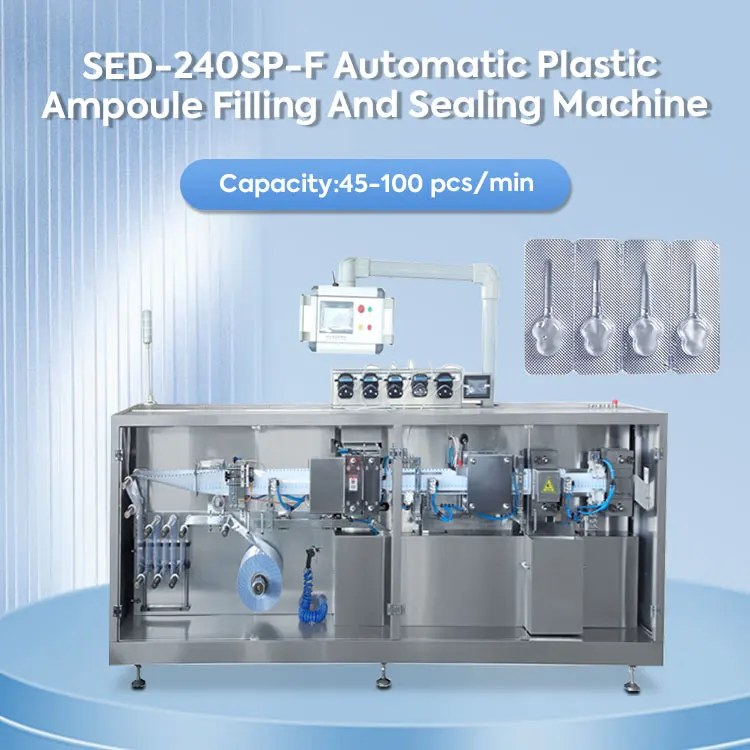 Automatic 5ml 10ml 30ml Plastic Ampoule Bottle Sealing Liquid Filling Machine