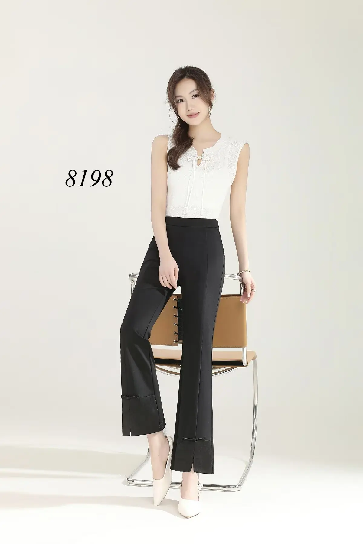 High-waisted Flared Pants Summer Slimming Elegant Fishtail Style Women's Trousers