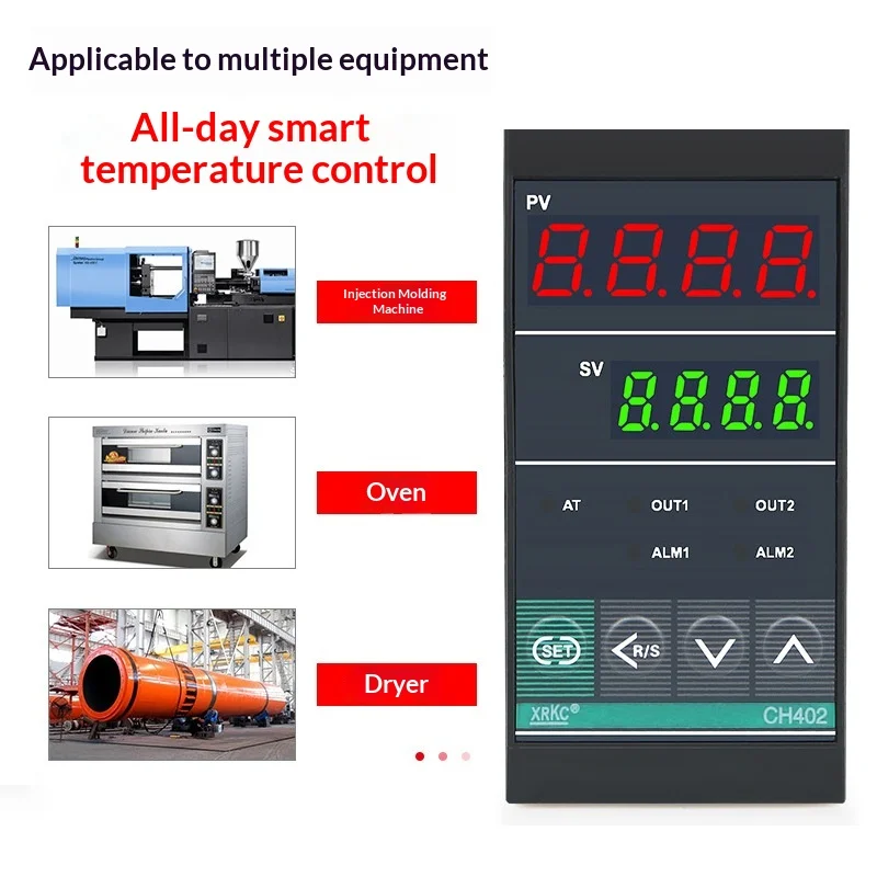 XRKC Smart Temperature Controller CH102/402/502/702/902 96x48mm Digital PID Thermostat OEM/ODM Customizable 0.1C Resolution Data