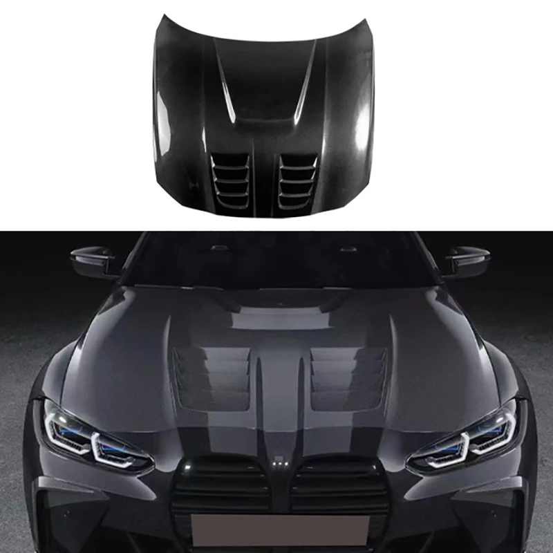 M3 M4 G80 G82 CSL Style Carbon Fiber Font Vents Bonnibre Fret Hood For BMW M3 M4 G80 G82 G83 2021-2023