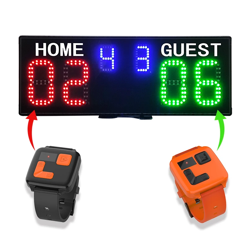 Affichage LED 1.5 Pouces Tableau De Scores Électronique GAN XIN - 1,5 Pouces LED, Télécommande, Portable Tableau Basket Volley