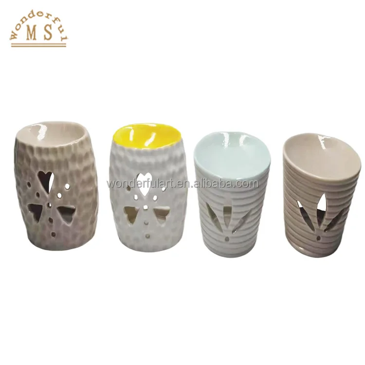 Assorted shape of porcelain incense wax burner ceramic Hollow out aroma oil candle aroma fragrance boiler candle furnace