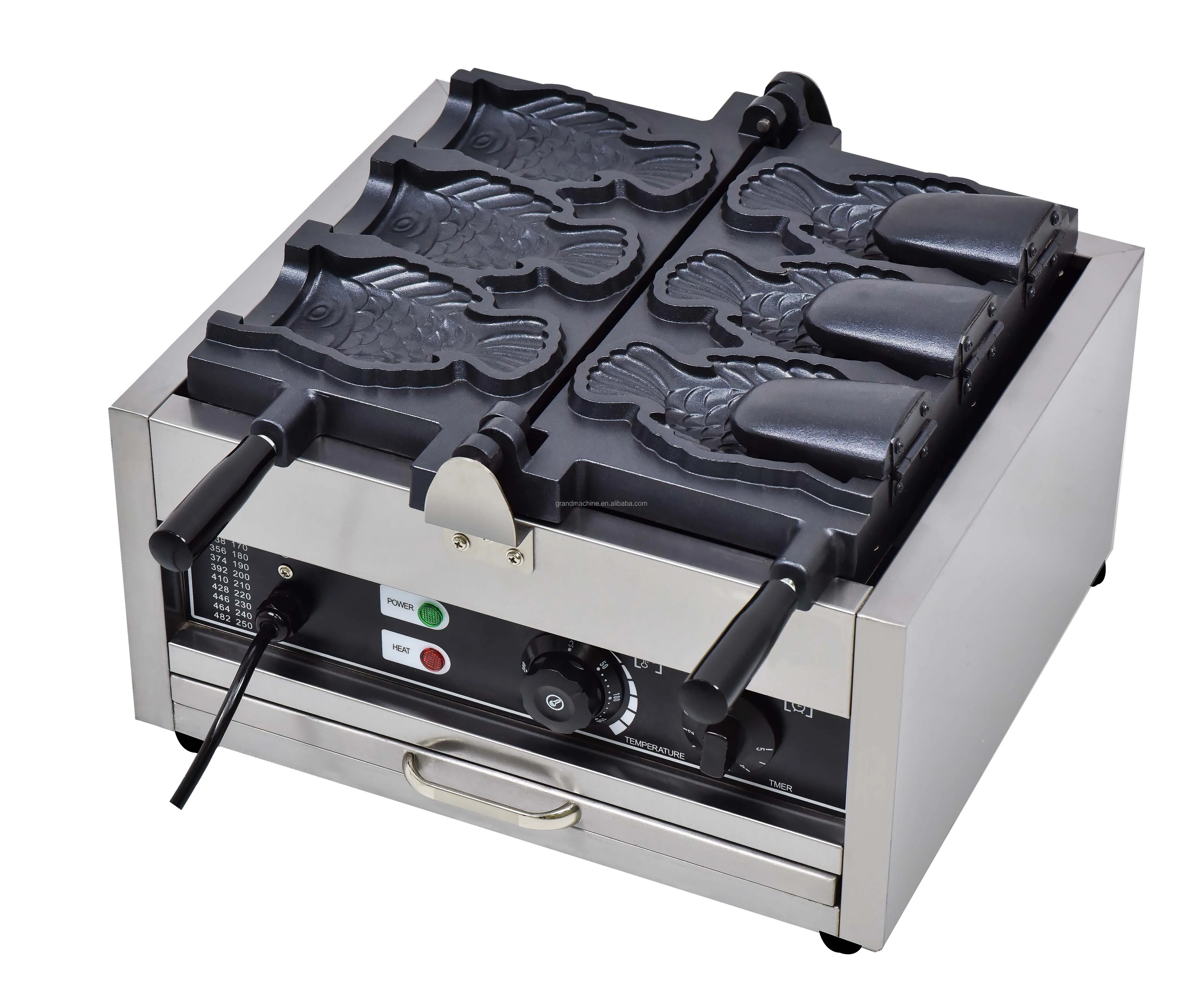 Hot Sale Machine  Ice Cream Fish Waffle Maker Big Size Open Mouth Taiyaki Maker Machine manufacture