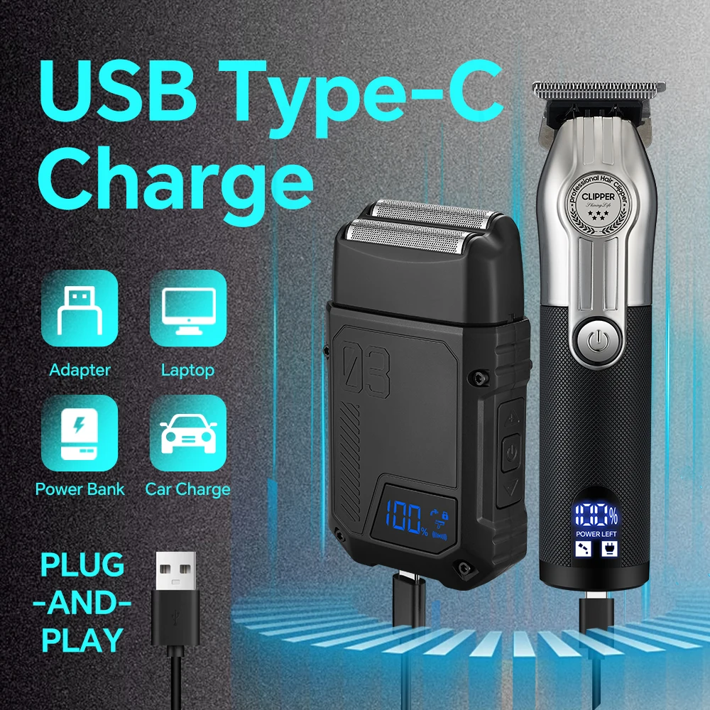 Multifunctional Retro Electric Oil Head Carving Machine USB Hair Salon Special Hair Clipper Electric Shaver Set for RV Use details