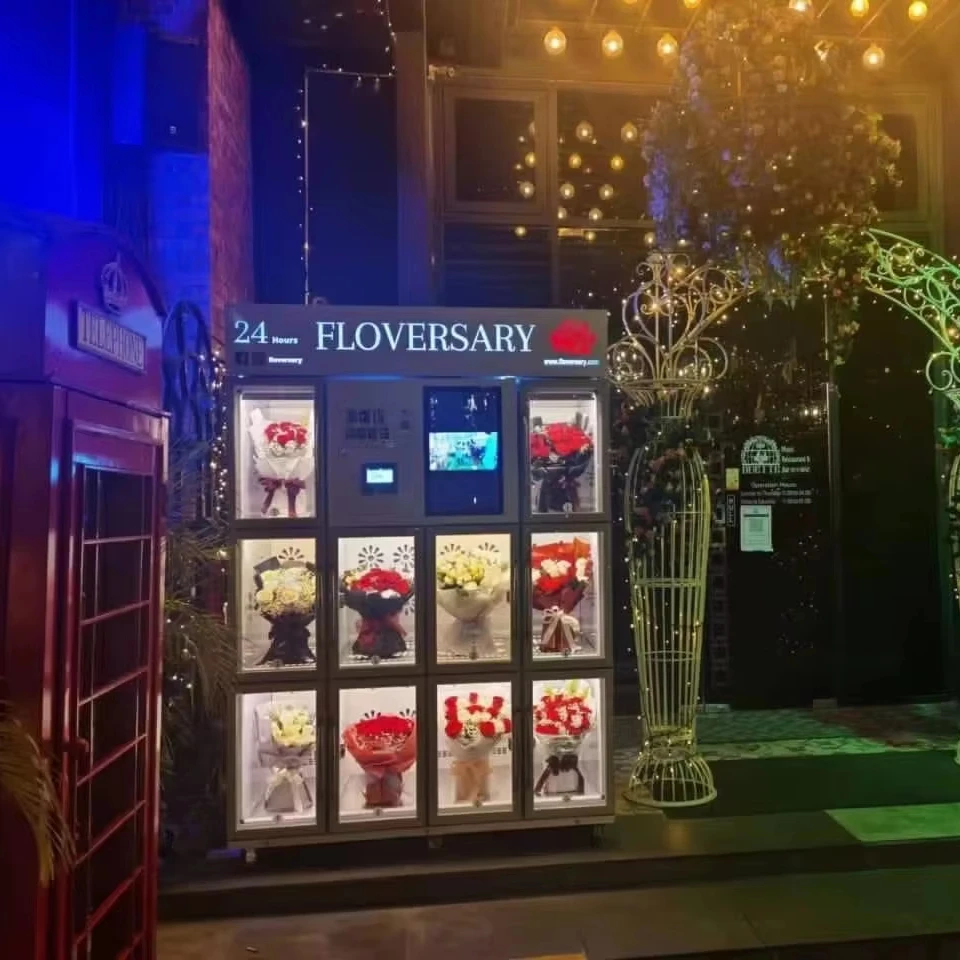 New Trend Automatic Flower Vending Machine Subway Use Fresh Flower Vending Machine for Sale