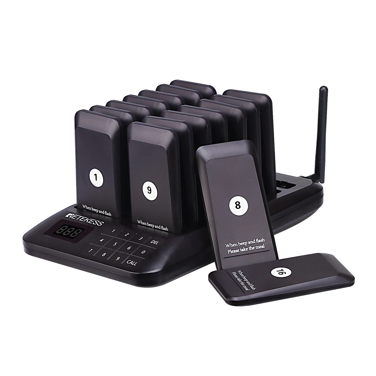 Details about   Restaurant Wireless Guest Paging Queuing Calling System Transmitter+10*Pagers 