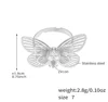 Anillo de Zirconia Mariposa Plateada - No. 7