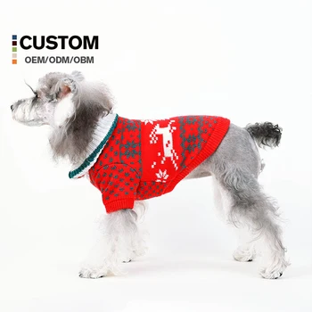 Classic New Year Christmas Dog Sweaters Eco-Friendly XL Pet Clothes Print Pattern Acrylic Winter Apparel Cats Dogs XS XL Sizes