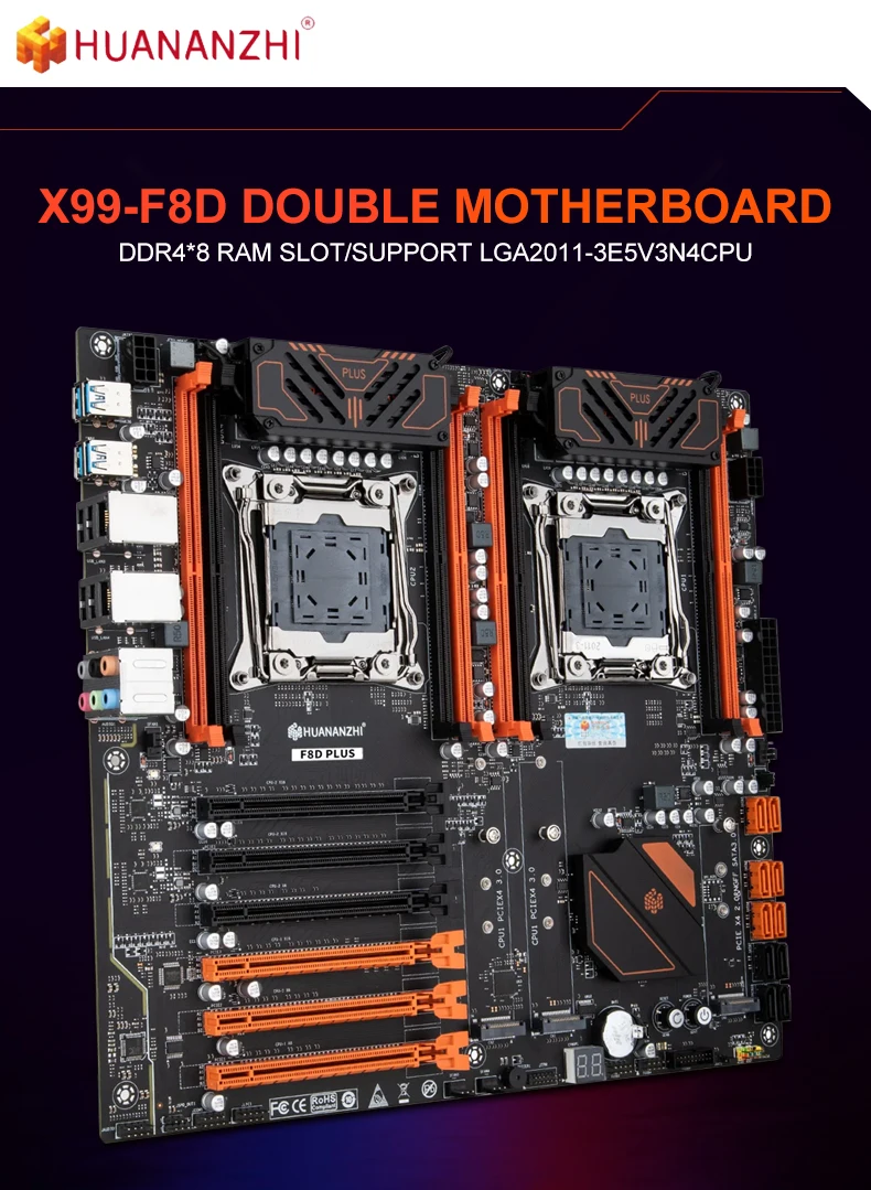 HUANANZHI X99 F8D Plus - Dual CPU Motherboard for Desktop