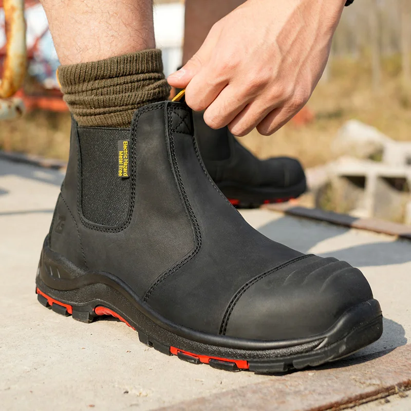 ZG L603 No Lace Mining Boots - Durable & Safe Shoes