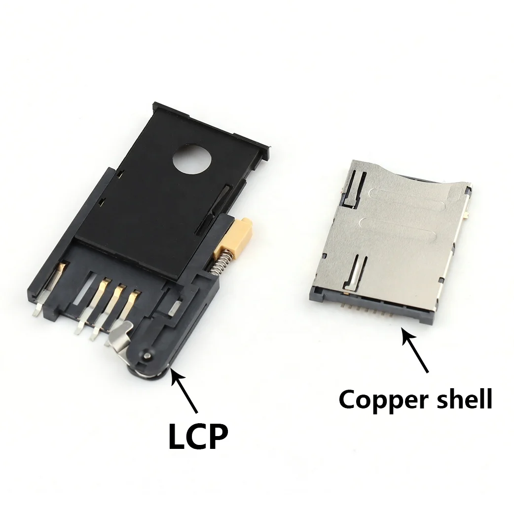 Connecteur Molex 47553-1001 Pour Carte SIM Push-Push - SMT, Plaqué Or, 500mA, Neuf