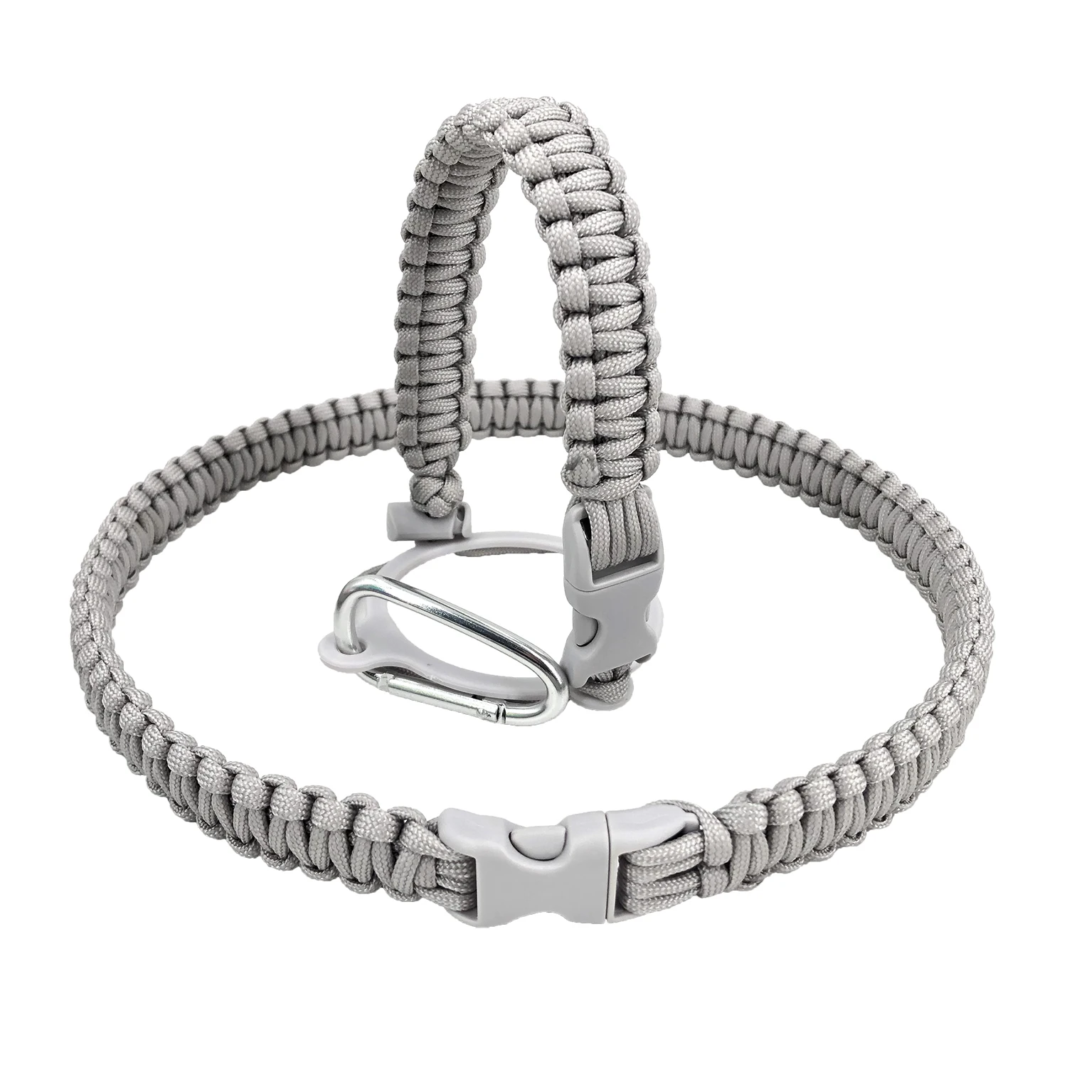 Colorful Polyester Paracord Weave Handle Outdoor Ring Buckle Same Type Water Bottle Holder Wide Mouth Camping Accessories