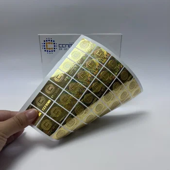 Customized Waterproof Packaging Labels Laser Tag With QR Code  Holographic Sticker