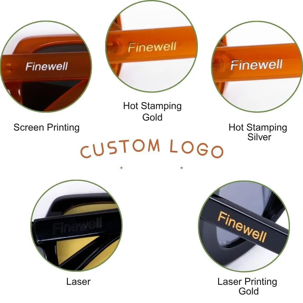 Hochwertige polarisierte Acetat-Sonnenbrille für Damen und Herren, individuelles Logo, dicker quadratischer Rahmen, rechteckige TAC-Gläser_voghion.com