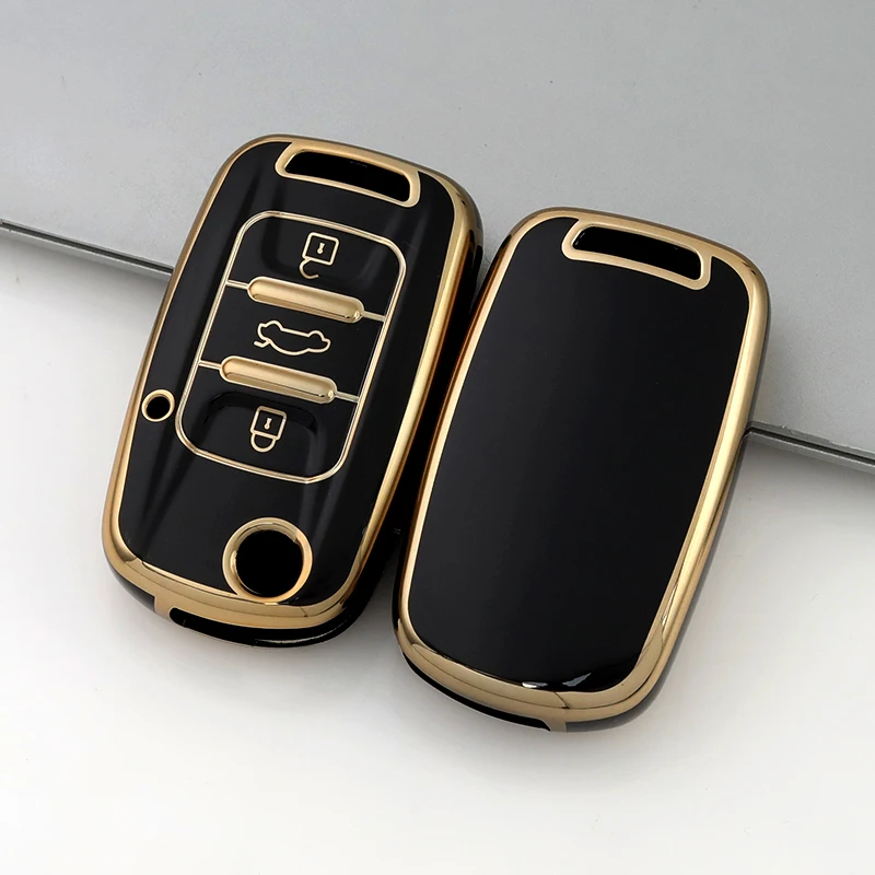 Factory Custom Car Key Shell Case TPU Flip Car Key Fob Folding Cover Compatible with Baojun Wuling Accessories
